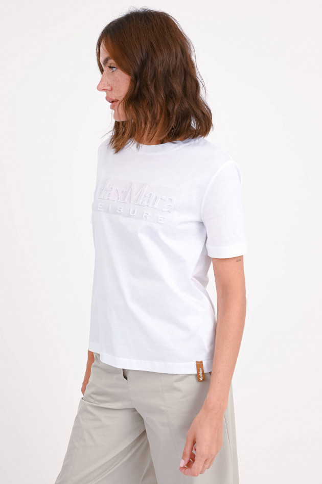 Max Mara Leisure T-Shirt PAGGIO mit 3D-Print in Weiß