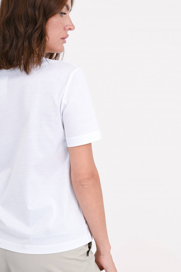 Max Mara Leisure T-Shirt PAGGIO mit 3D-Print in Weiß