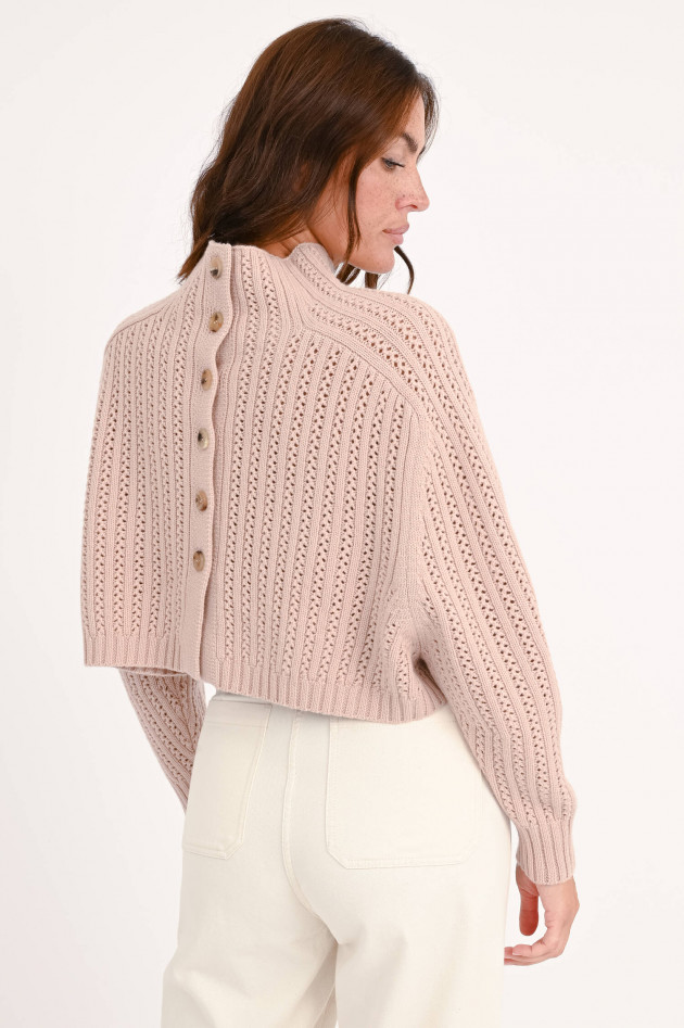 Max Mara Cropped Strickpullover in Puder