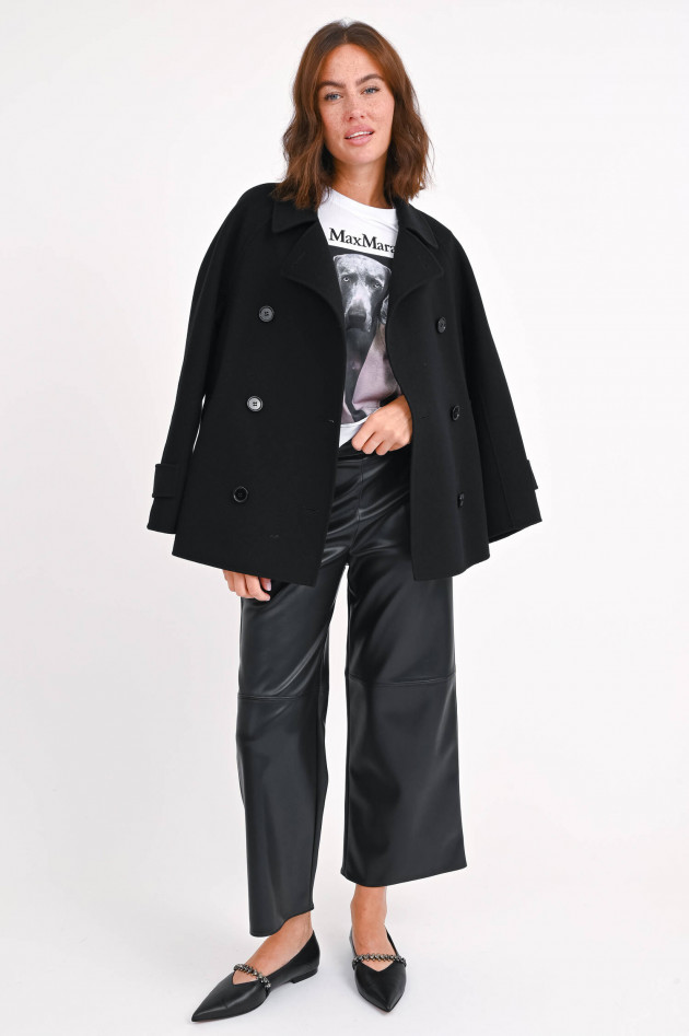 Max Mara-S Trenchcoat LOUIS aus Wolle in Schwarz