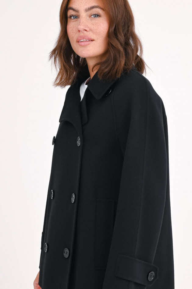 Max Mara-S Trenchcoat LOUIS aus Wolle in Schwarz