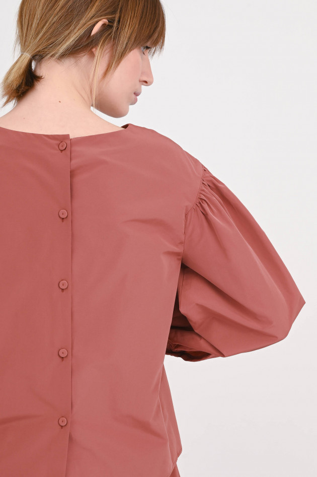 Max Mara Weekend Bluse mit Ballonärmeln in Rost