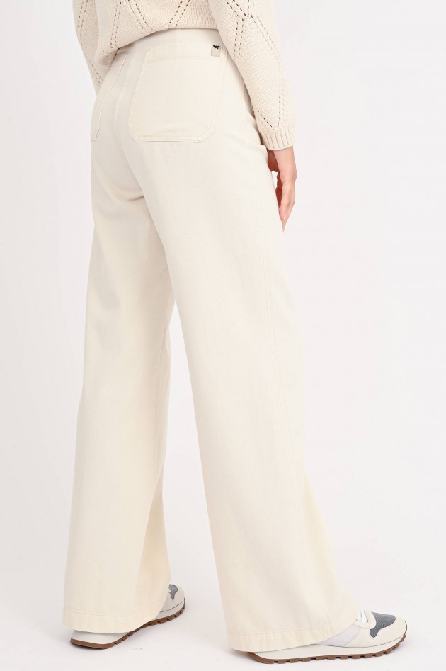 Max Mara Weekend Jeans FILTRO mit weitem Bein in Ecru