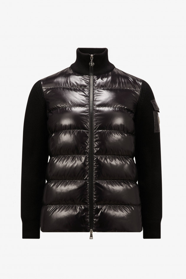 Moncler Hybrid Strickjacke in Schwarz