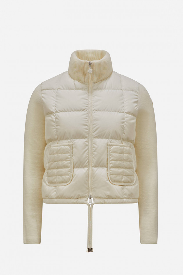 Moncler Hybrid Strickjacke in Creme