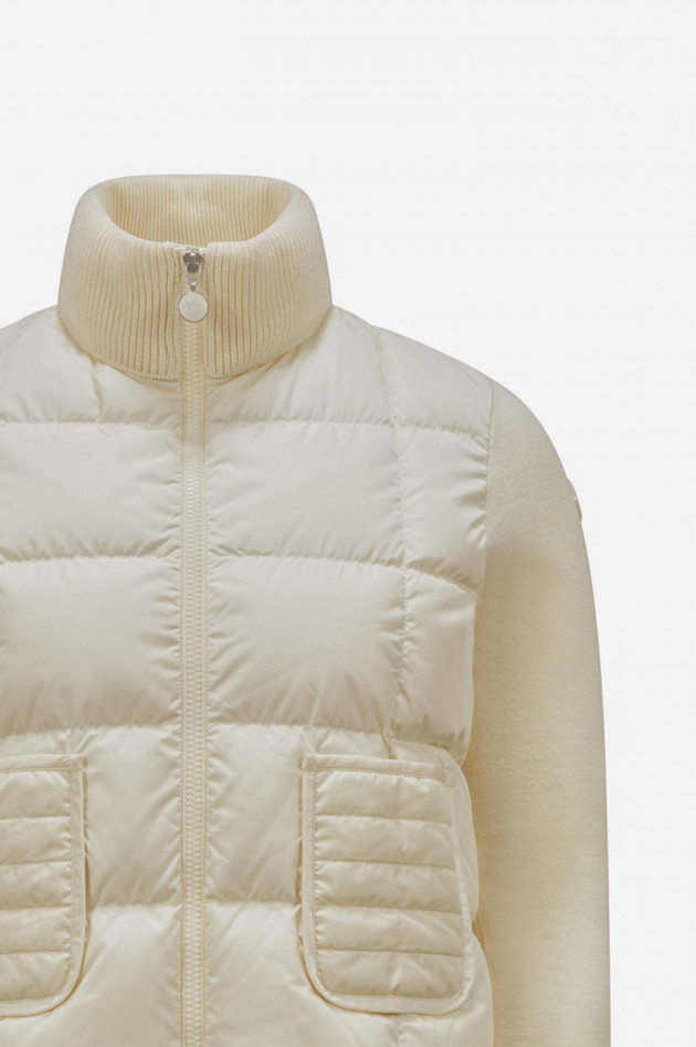 Moncler Hybrid Strickjacke in Creme