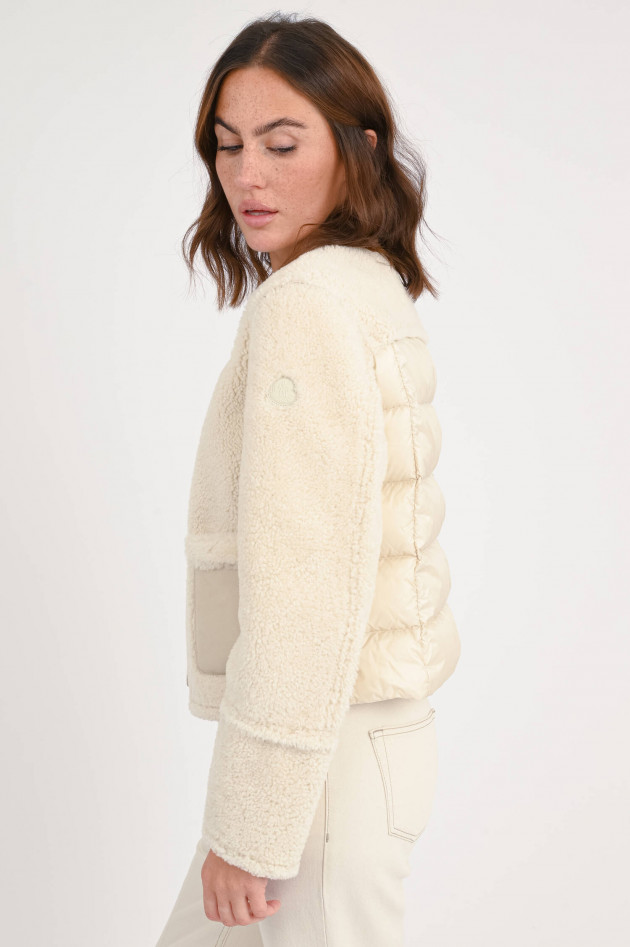 Moncler Lammfelljacke BOUGES in Creme