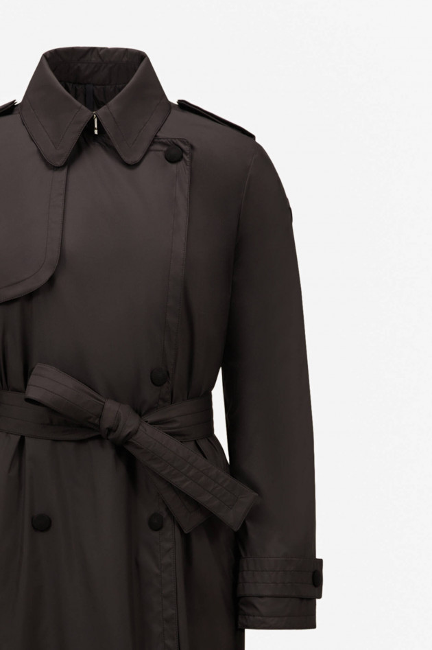 Moncler Wattierter Trenchcoat BARBENTANE in Schwarz