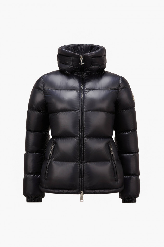 Moncler Taillierte Daunenjacke in Navy