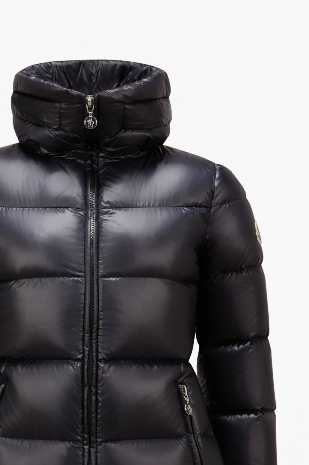 Moncler Taillierte Daunenjacke in Navy