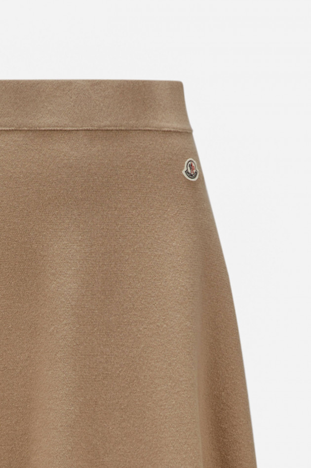 Moncler Midi-Rock aus Wolle in Taupe