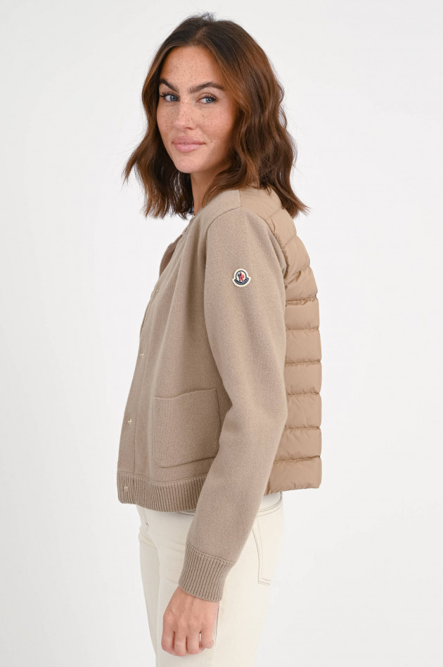 Moncler Hybrid-Bomberjacke in Camel