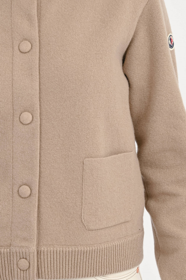 Moncler Hybrid-Bomberjacke in Camel