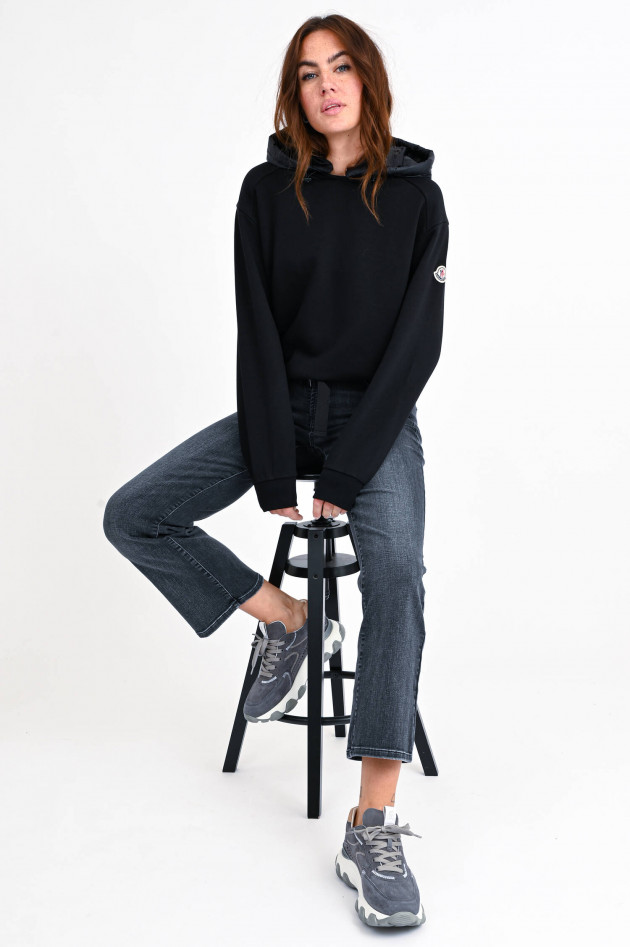 Moncler Sweater mit abnehmbarer Kapuze in Schwarz