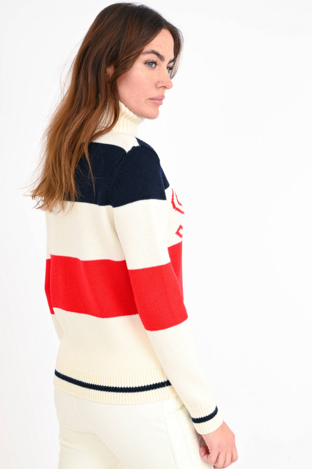 Perfect Moment Rollkragenpullover FROSTINE in Navy/Weiß/Rot