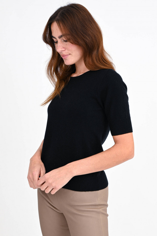 Repeat Shirt aus organic Cashmere in Schwarz