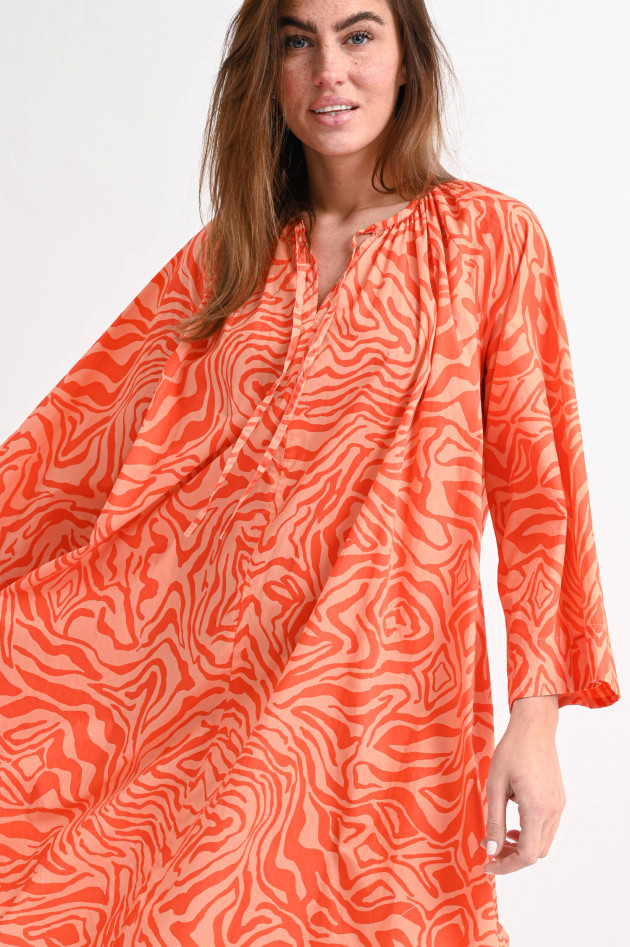 Robert Friedman Kleid im Zebra-Design in Orange