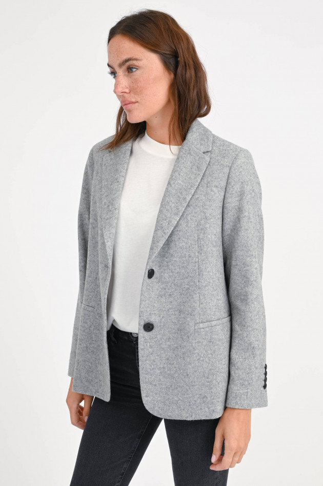 Rosso 35 Blazer aus Woll-Cashmere-Mix in Grau meliert