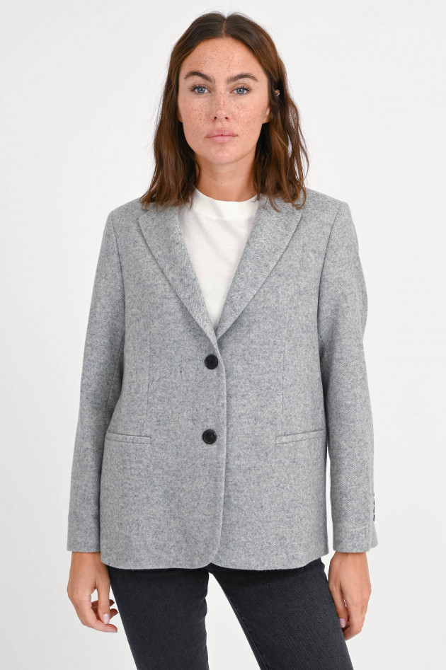 Rosso 35 Blazer aus Woll-Cashmere-Mix in Grau meliert