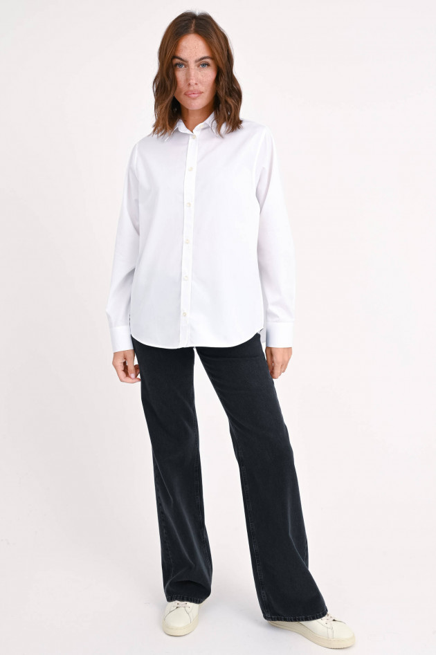 Soluzione Oversize-Bluse in Weiß