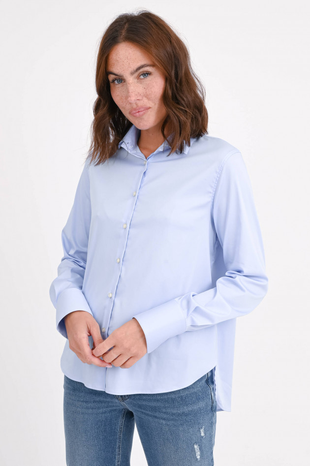 Soluzione Klassische Bluse in Hellblau