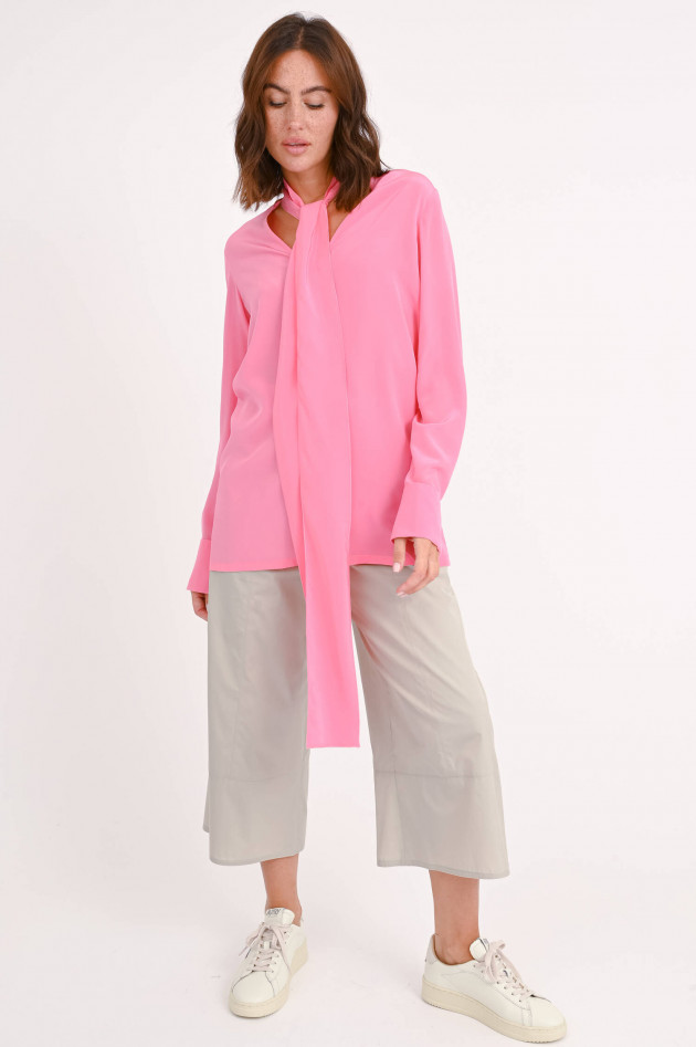 Sportmax Seiden-Schluppenbluse ELLENI in Hot Pink