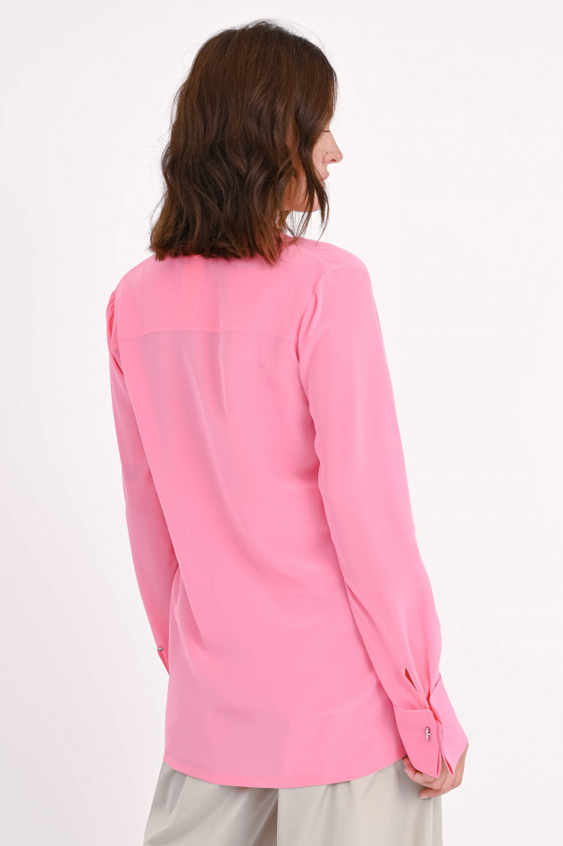 Sportmax Seiden-Schluppenbluse ELLENI in Hot Pink