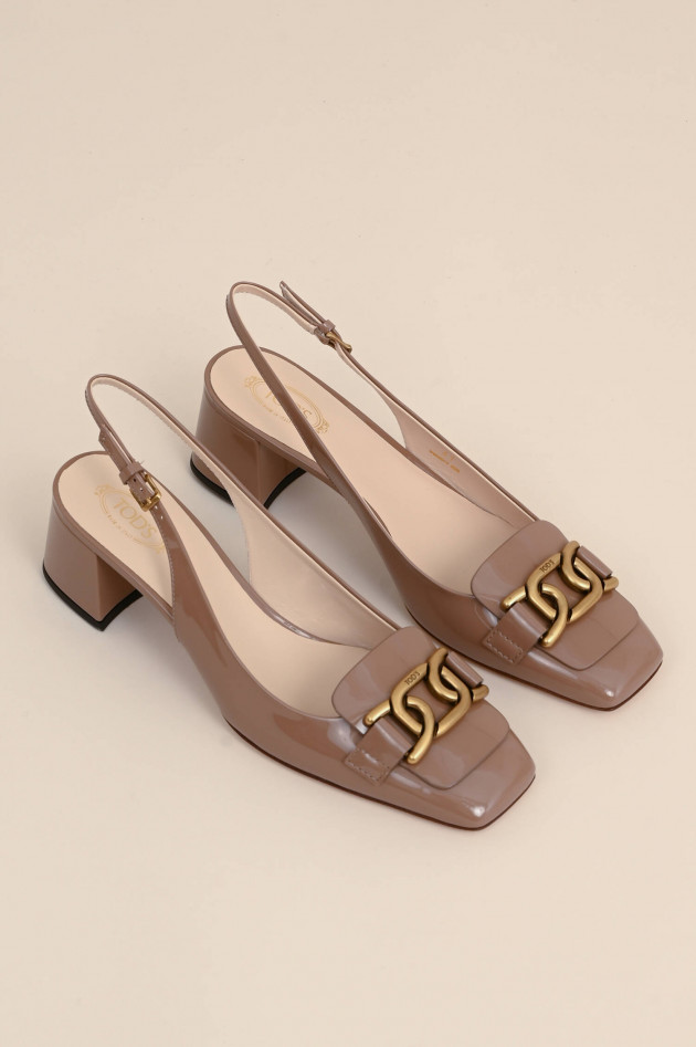 Tod's Slingback-Pumps KATE aus Lackleder in Nude