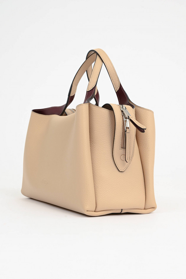 Tod's Bauletto Tasche in Creme/Bordeaux