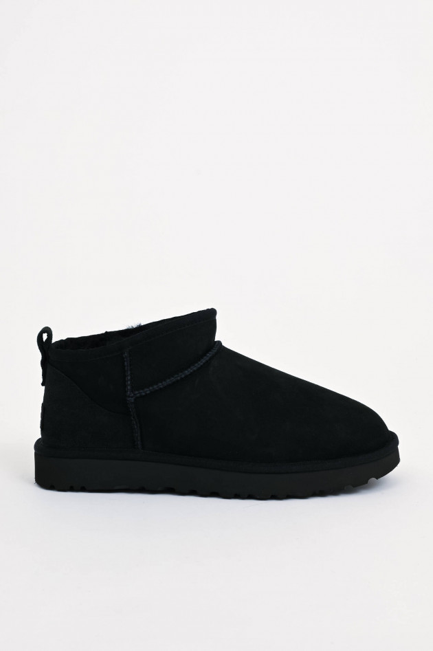 UGG Lamfell-Boot CLASSIC ULTRA MINI in Schwarz