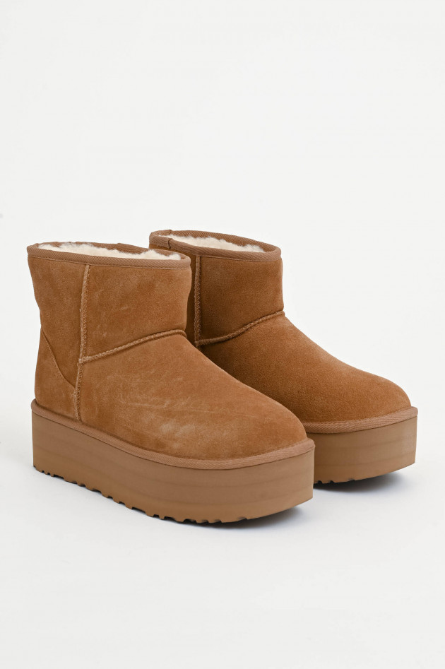 UGG Lammfell-Boot CLASSIC MINI PLATTFORM in Chestnut