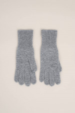 Cashmere Handschuhe in Grau meliert