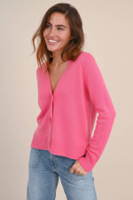 Strickweste Wolle und Cashmere in Pink