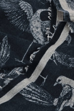 Cashmere-Schal BIRDS in Navy