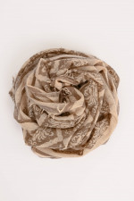 Cashmere-Schal ORNAMENT in Beige/Natur