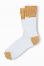 Rippstrick Socken MARIBO in Weiß/Orange