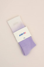 Hohe Socken mit Farbverlauf in Lila/Weiß