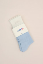 Hohe Socken mit Farbverlauf in Blau/Weiß