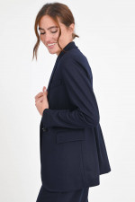 Blazer aus Woll-Cashmere-Mix in Navy