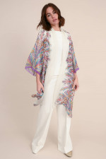 Bolero-Jacke mit Print in Multicolor/Natur