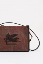 Clutch mit Paisley Print in Braun