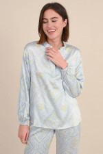 Seidenbluse FALKY mit Mosaik-Print