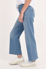 Mittelblaue Jeans mit dekorativer Seitennaht