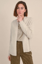 Strickjacke aus Raccoon in Beige