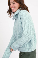 Hybrid-Strickjacke in Mint