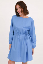 Mini-Kleid aus Baumwolle in Blau