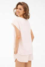 Boxy T-Shirt in Puderrosa