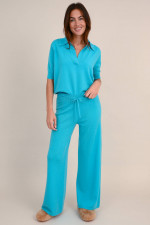 Cashmere Hose SOFI in Aquablue