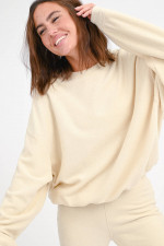 Frottee-Sweatshirt RANA in Creme