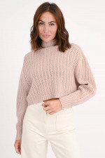 Cropped Strickpullover HODEIDA in Puder